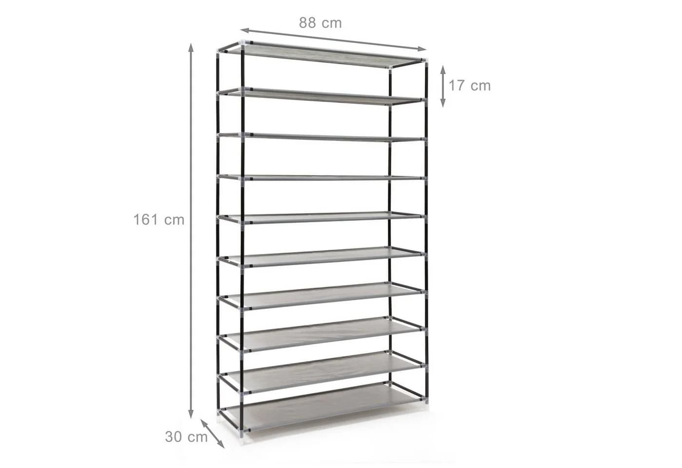 relaxdays Schuhschrank VALENTIN hoch Anthrazit 45 Paar - Bild 4