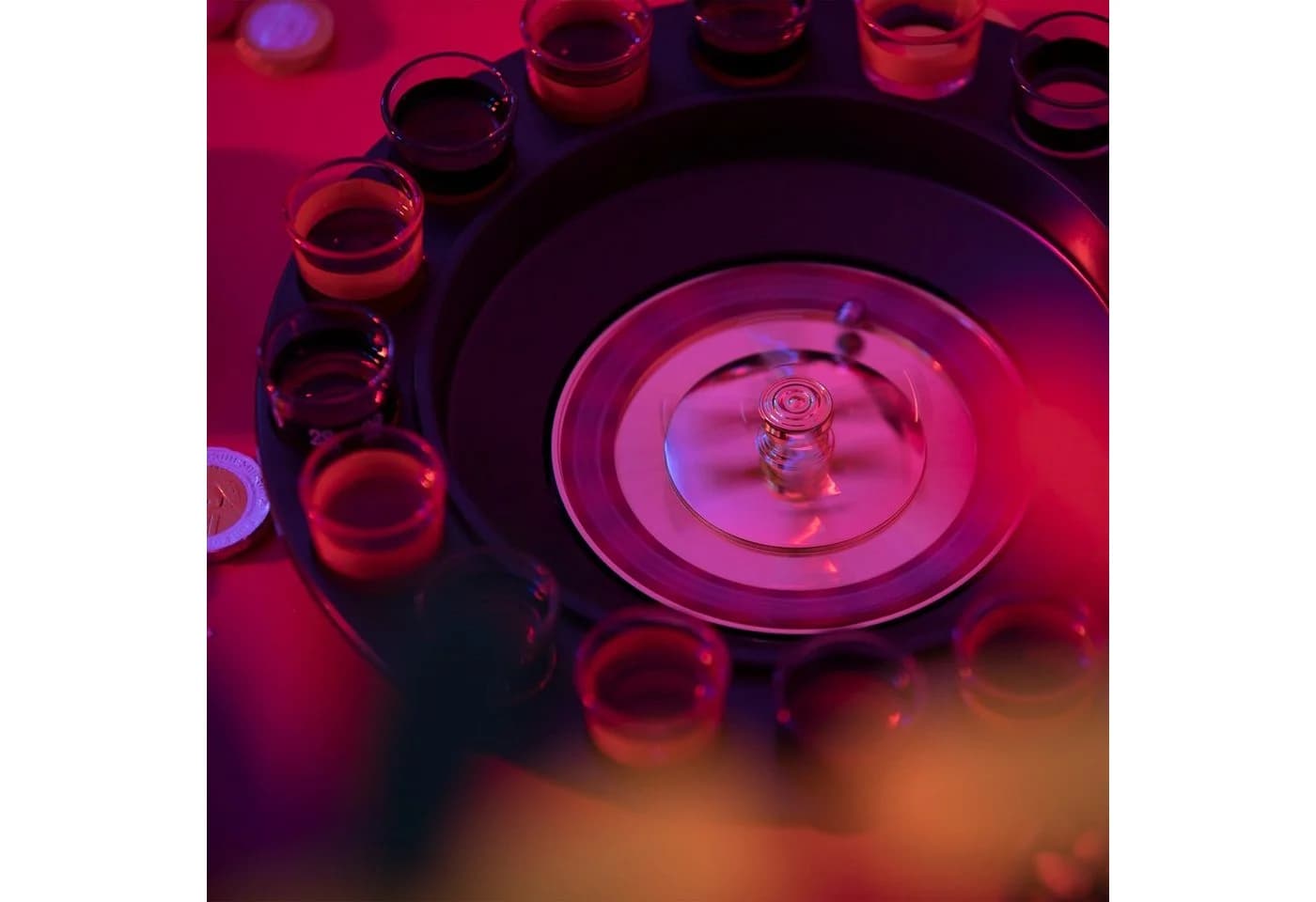 relaxdays Spiel Roulette Trinkspiel Rot/Schwarz Gold - Bild 3