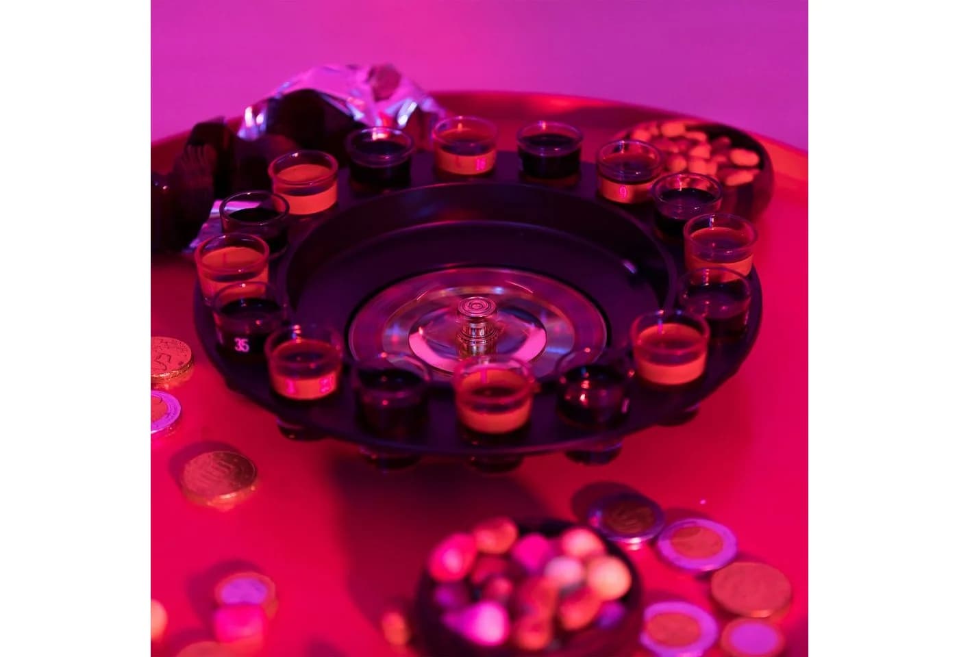 relaxdays Spiel Roulette Trinkspiel Rot/Schwarz Gold - Bild 5