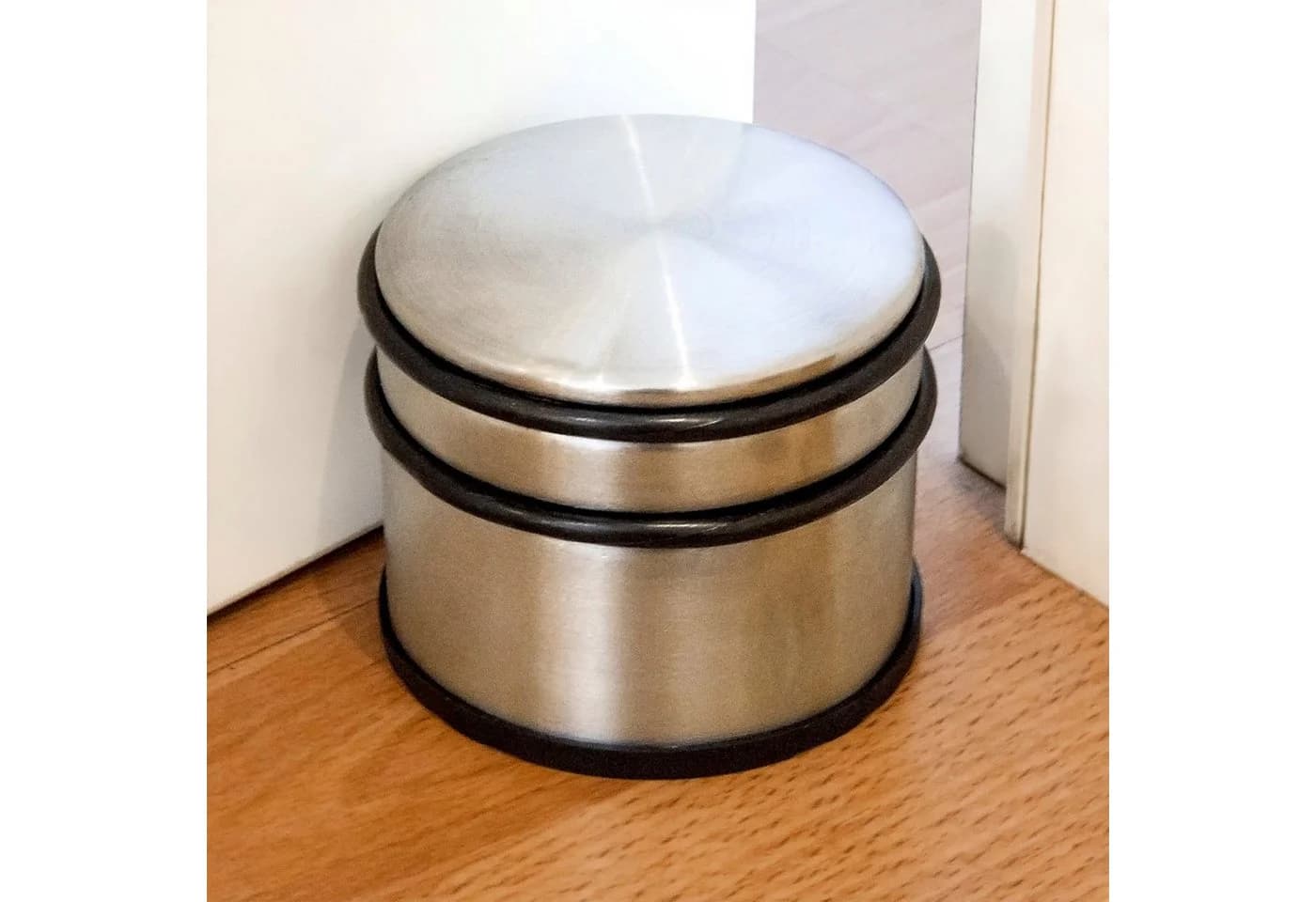 relaxdays Türstopper 2x Edelstahl XL Silber