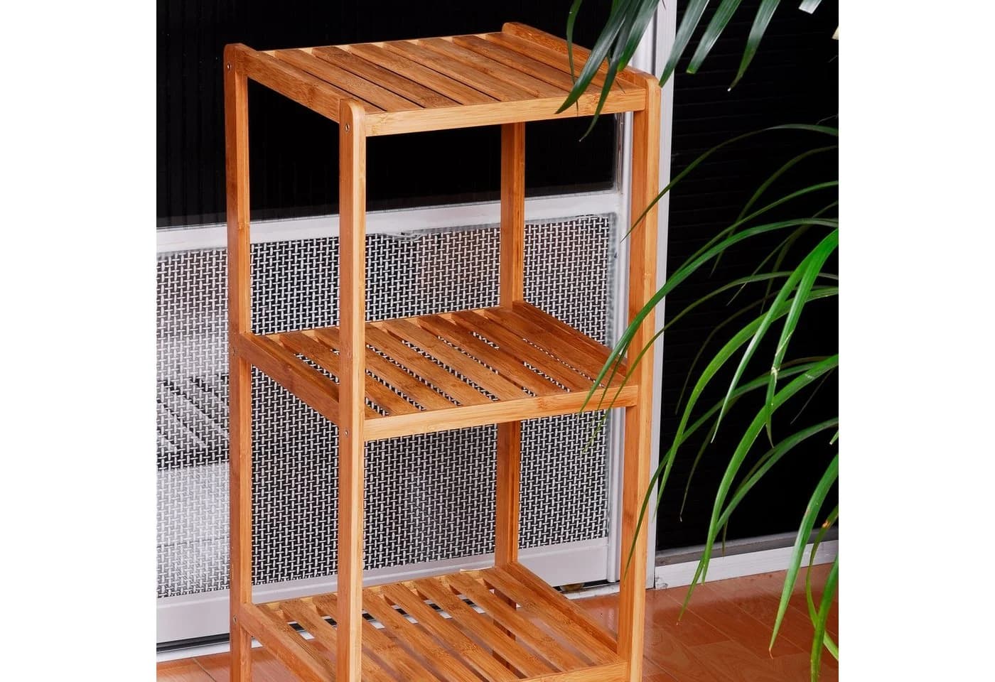 RELAXDAYS Bambus Badregal mit 3 Ablageflächen Braun