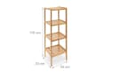 relaxdays Badregal Bambus mit 4 Ablagen - Freistehend Bild 4