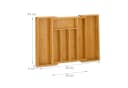 relaxdays Besteckkasten Bambus Ausziehbar 48cm Natur Bild 1