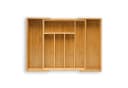 relaxdays Besteckkasten Bambus Ausziehbar 48cm Natur Bild 2