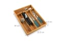 relaxdays Besteckkasten Bambus Organizer 5 Fächer Bild 1