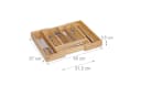 relaxdays Besteckkasten Bambus ausziehbar Natur Bild 1