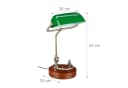 relaxdays Bankerlampe Tischleuchte Grün Braun Art Déco Bild 4