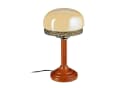 relaxdays Tischleuchte Beige Antik Look Glas Holz Metall Bild 2