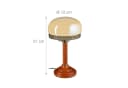 relaxdays Tischleuchte Beige Antik Look Glas Holz Metall Bild 4