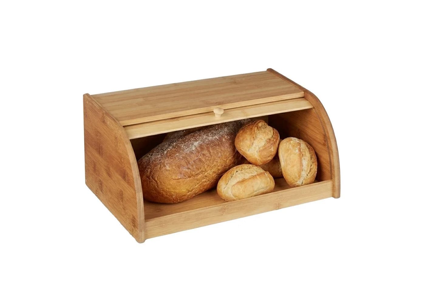 relaxdays Brotkasten Bambus mit Rolldeckel - Bild 2