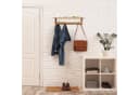 relaxdays Wandgarderobe Bambus mit Hakenleiste Braun/Silber Bild 5