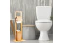 relaxdays WC Garnitur Bambus mit Toilettenpapierhalter und Bürstenhalter Bild 5