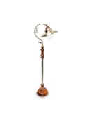 relaxdays Stehlampe Jugendstil Design Messing Braun Gold Bild 2