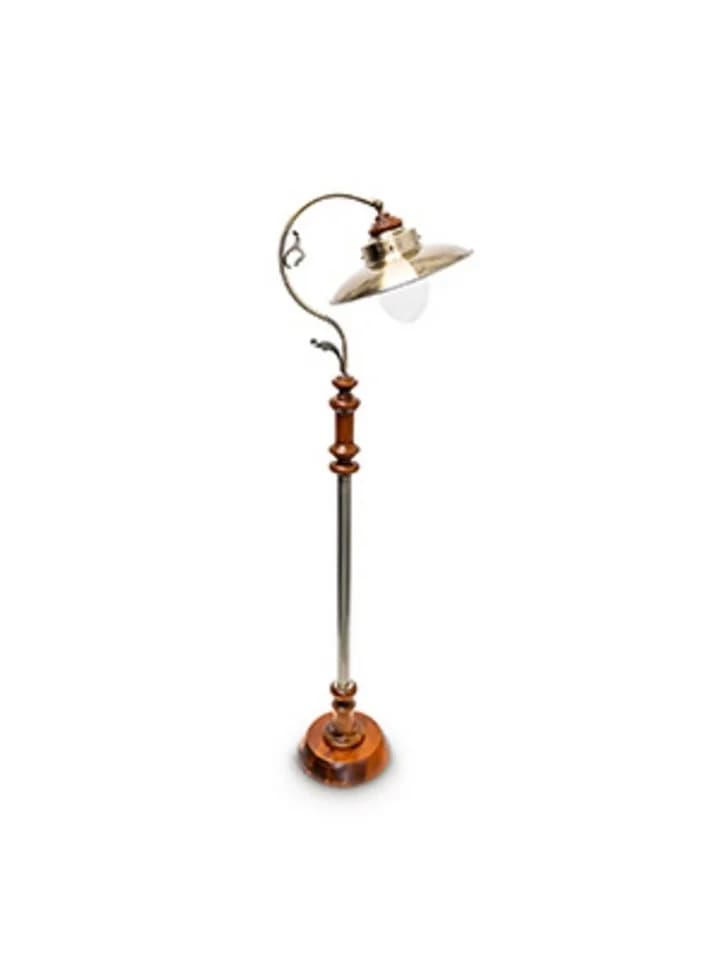 relaxdays Stehlampe Jugendstil Design Messing Braun Gold - Bild 2