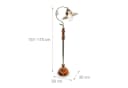 relaxdays Stehlampe Jugendstil Design Messing Braun Gold Bild 4