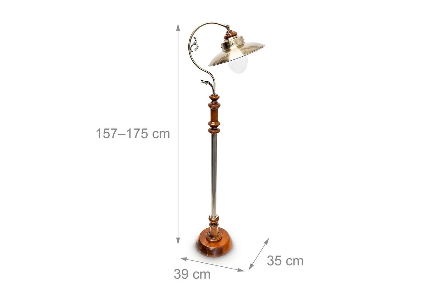 relaxdays Stehlampe Jugendstil Design Messing Braun Gold - Bild 4