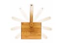 relaxdays Schreibtisch Organizer Bambus 4 Fächer mit Henkel Bild 5