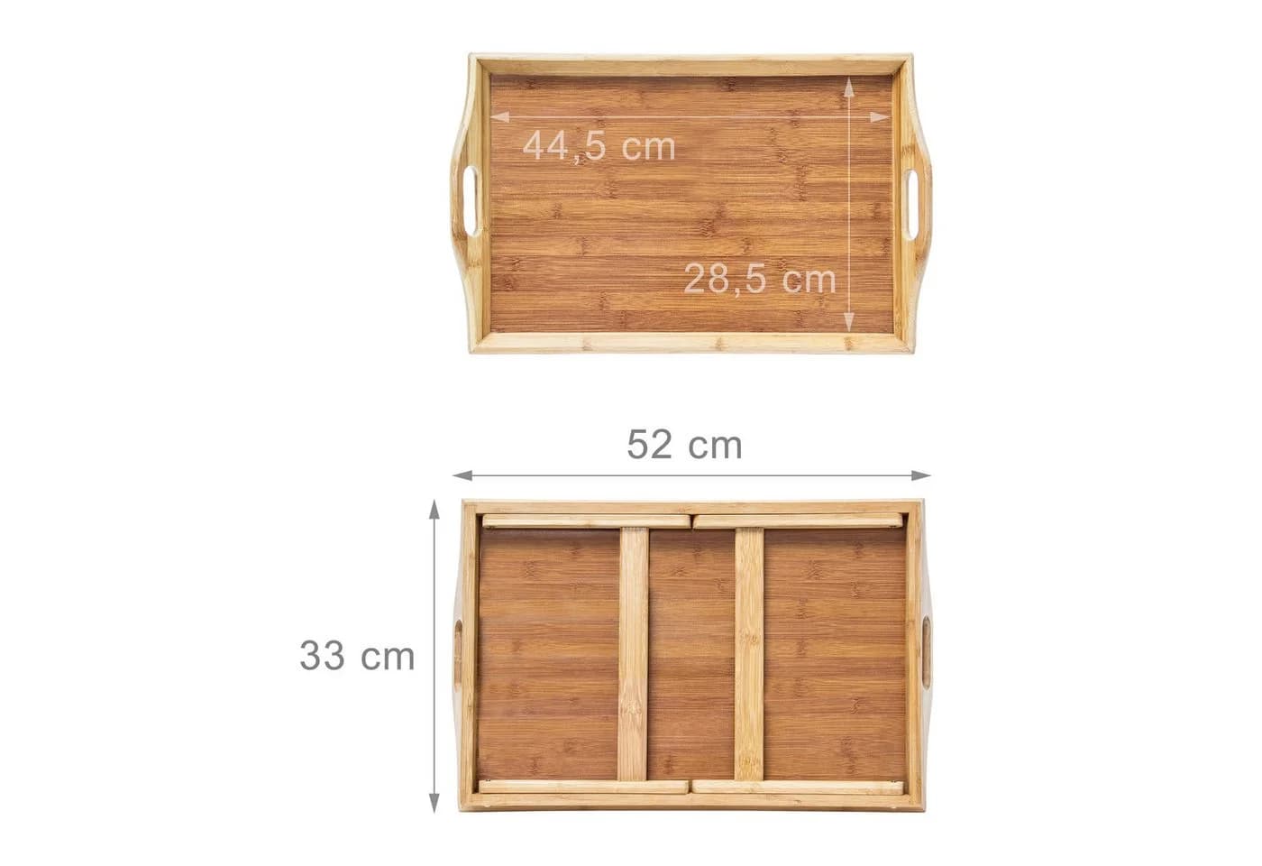 relaxdays Betttablett Bambus klappbar mit Tragegriffen - Bild 4