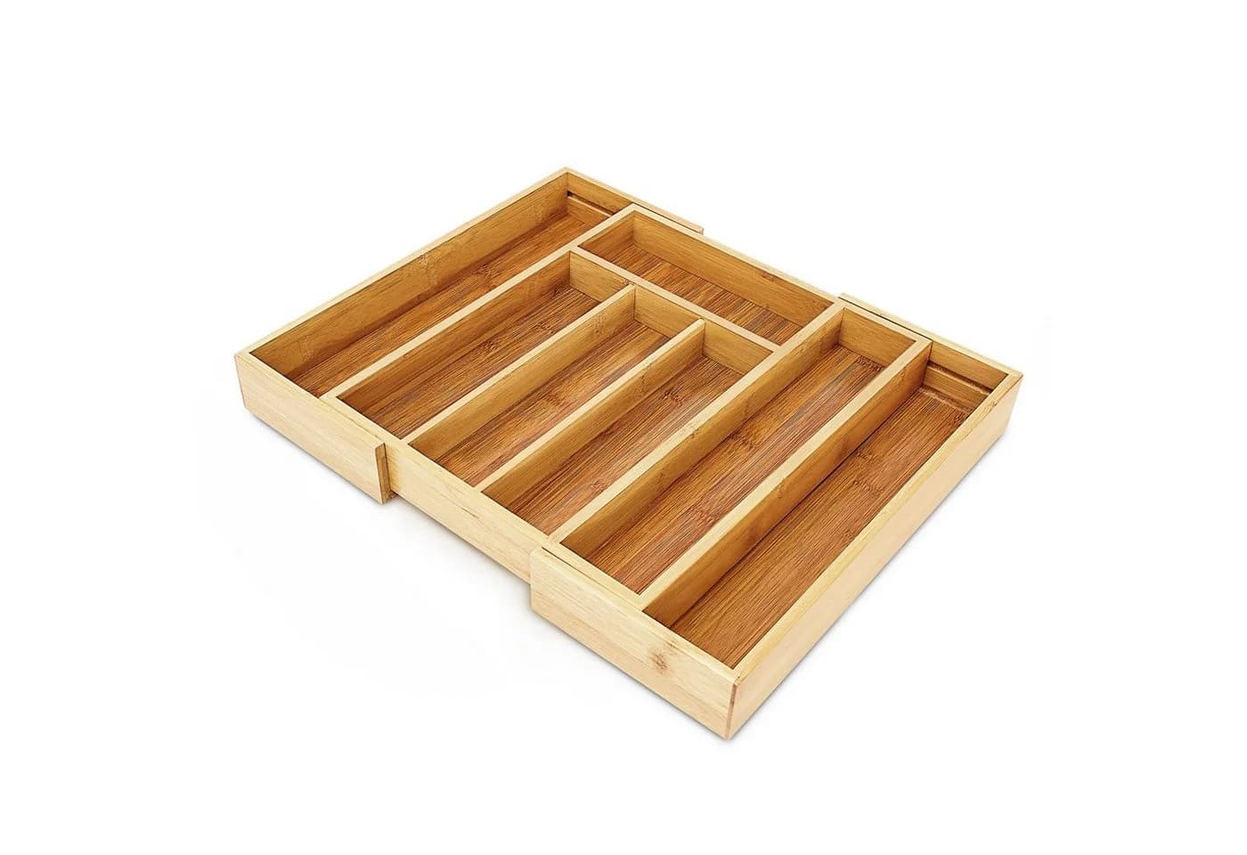relaxdays Besteckkasten Bambus Ausziehbar 5-7 Fächer - Bild 2
