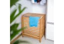 relaxdays Wäschetruhe Holz Bambus Braun Bild 1
