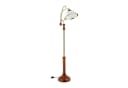 relaxdays Stehlampe Jugendstil Braun Gold Weiß mit Trittschalter Bild 2