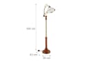 relaxdays Stehlampe Jugendstil Braun Gold Weiß mit Trittschalter Bild 4