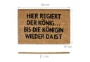 relaxdays Fußmatte Kokos KÖNIGIN Braun Rutschfest Bild 4