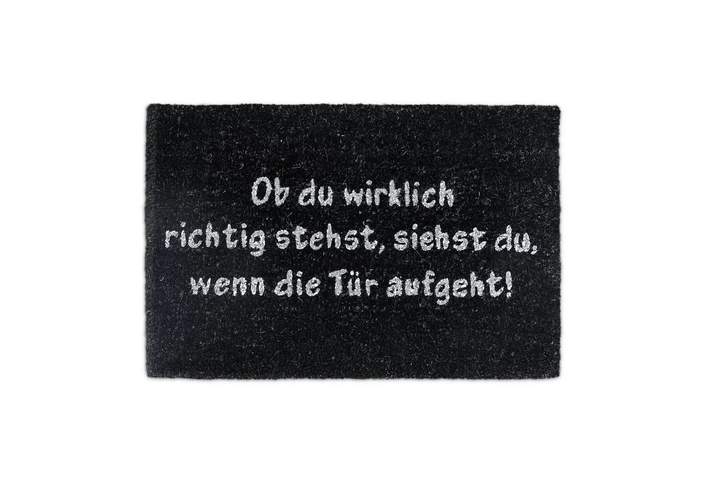 relaxdays Fußmatte Kokos Schwarz-Weiß Spruch - Bild 2