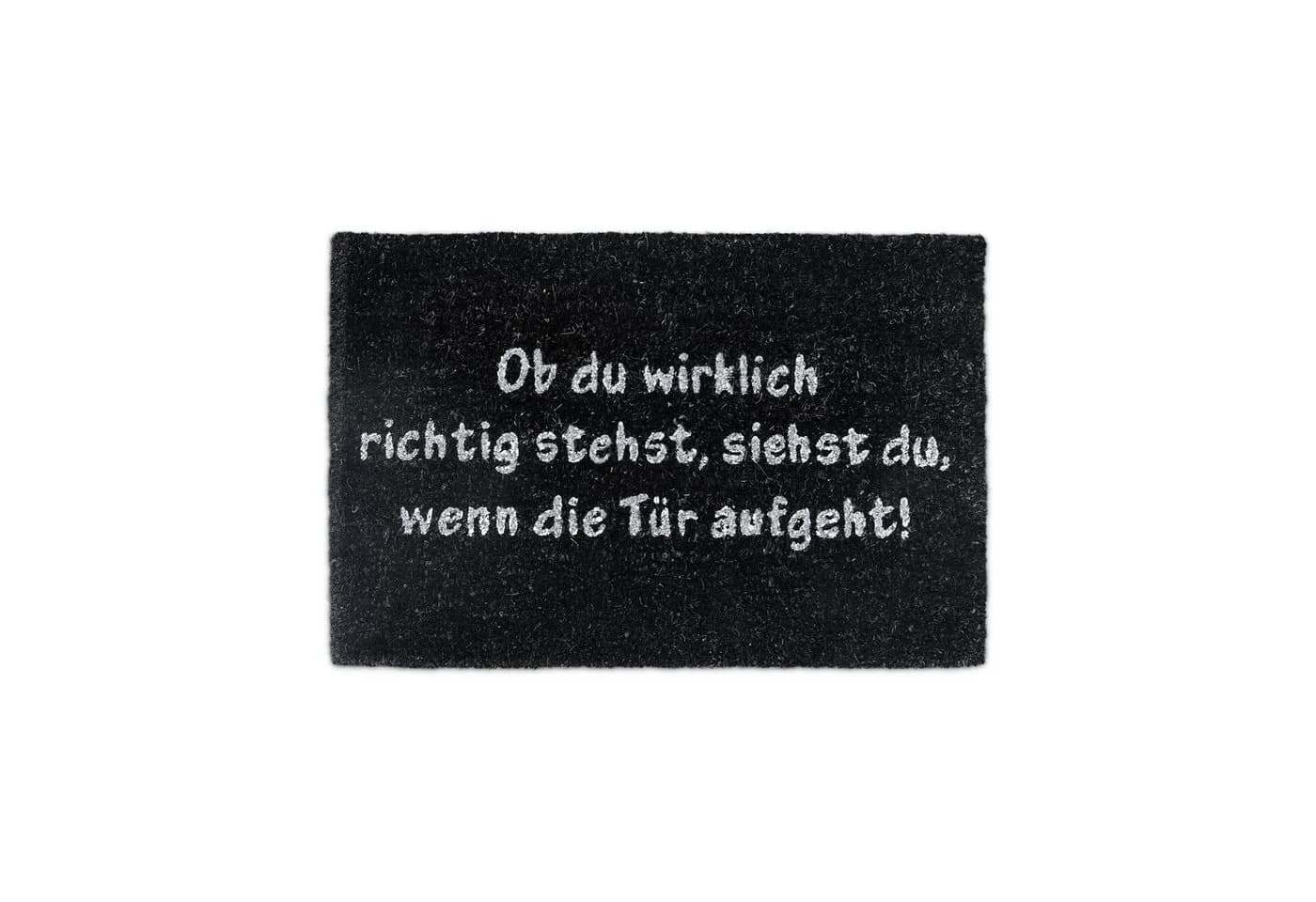 relaxdays Fußmatte Kokos Schwarz-Weiß Spruch - Bild 5