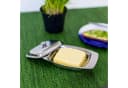 relaxdays Butterdose Edelstahl mit Griff, Silber, 2-tlg. Bild 3