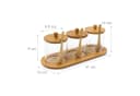 relaxdays Gewürzständer JIAO mit 3 Gläsern Bambus Glas Bild 3
