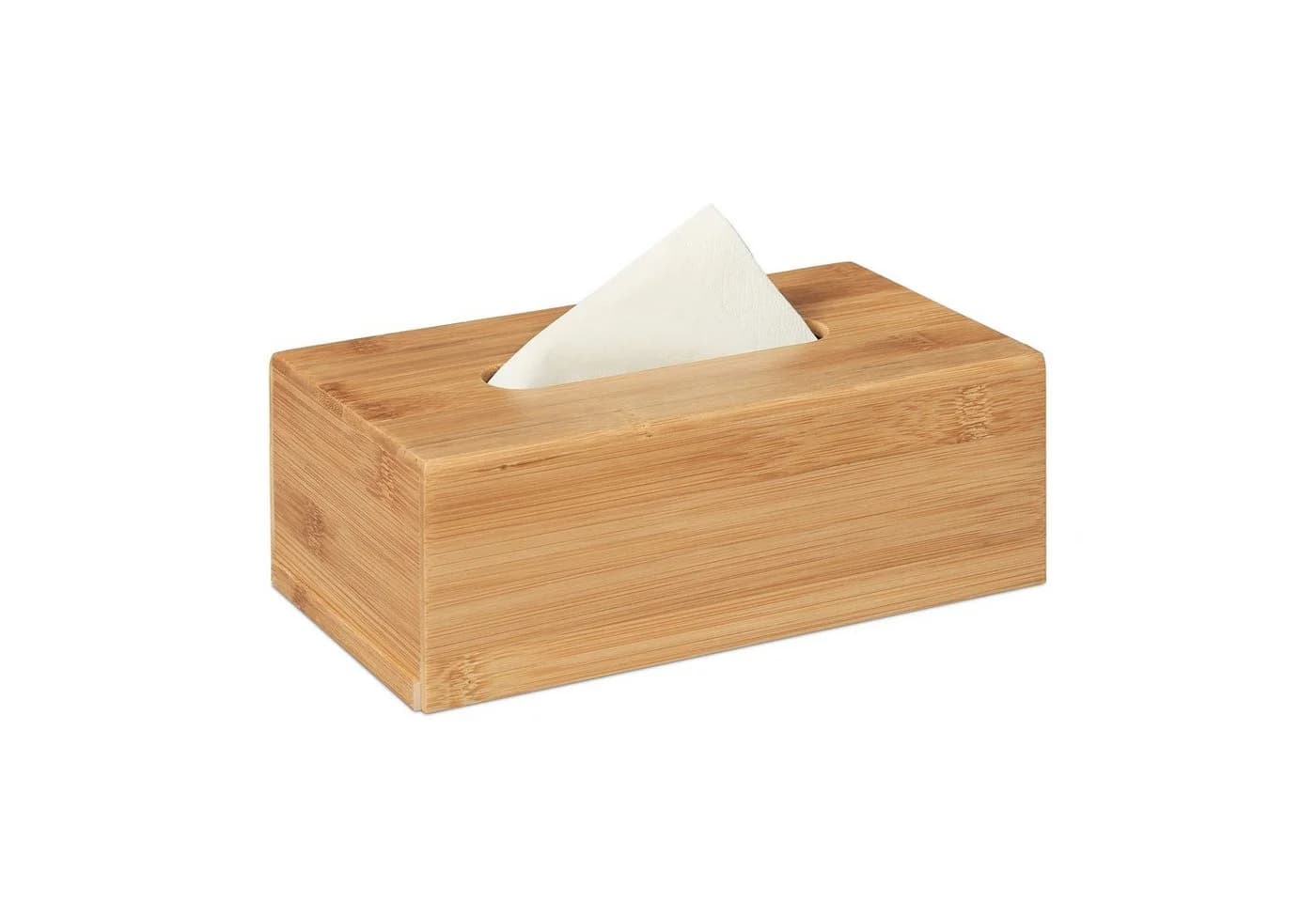 relaxdays Papiertuchbox Kosmetiktücherbox aus Bambus Natur - Bild 2