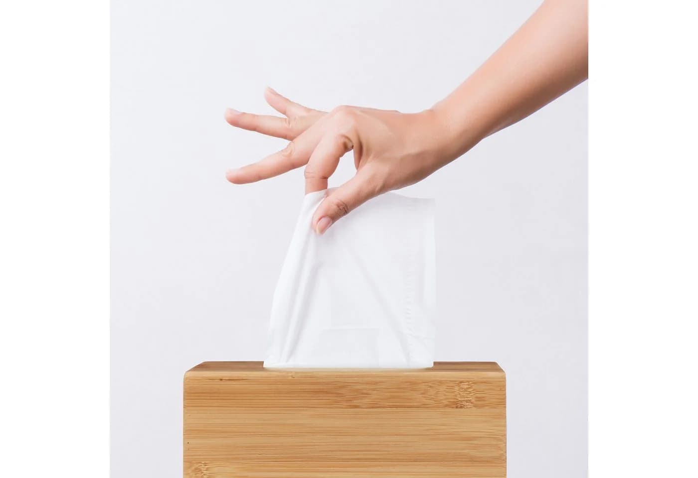 relaxdays Papiertuchbox Kosmetiktücherbox aus Bambus Natur - Bild 3