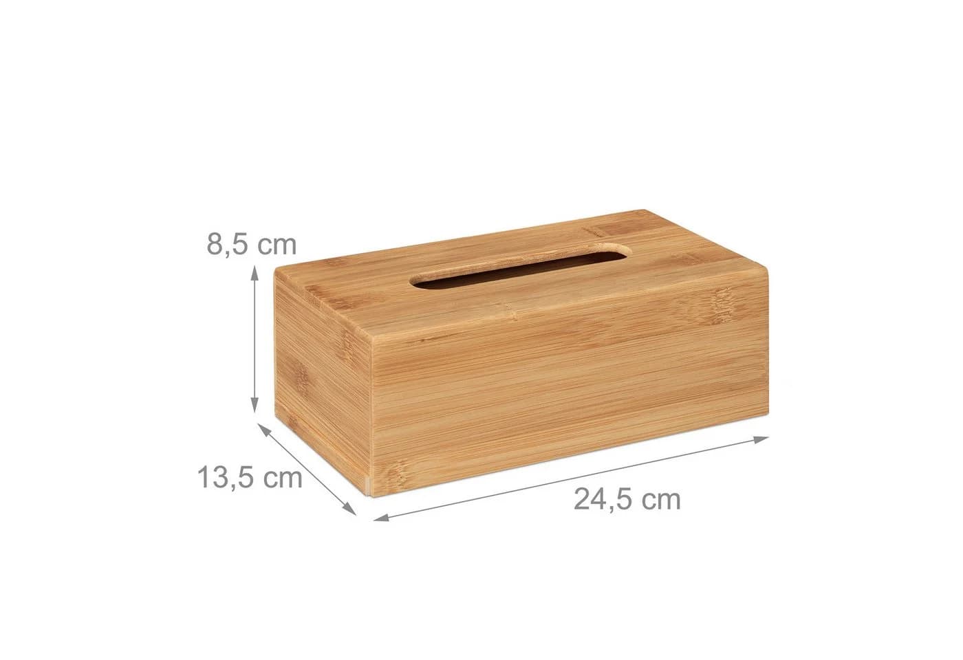 relaxdays Papiertuchbox Kosmetiktücherbox aus Bambus Natur - Bild 4