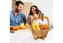 relaxdays Obstschale Faltkorb Apfel aus Bambus Braune Dekoschale Bild 3