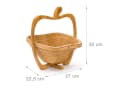 relaxdays Obstschale Faltkorb Apfel aus Bambus Braune Dekoschale Bild 4