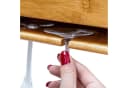 relaxdays Weinregal mit Glashalter Bambus Braun Bild 3