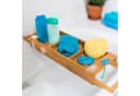 relaxdays Badewannenablage Bambus ausziehbar Hellbraun Bild 1