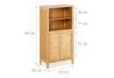 relaxdays Midischrank LAMELL Bambus Badezimmerschrank mit Lamellen-Türen Bild 4