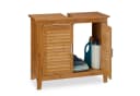 relaxdays Waschbeckenunterschrank LAMELL Bambus Natur Bild 2