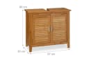 relaxdays Waschbeckenunterschrank LAMELL Bambus Natur Bild 4