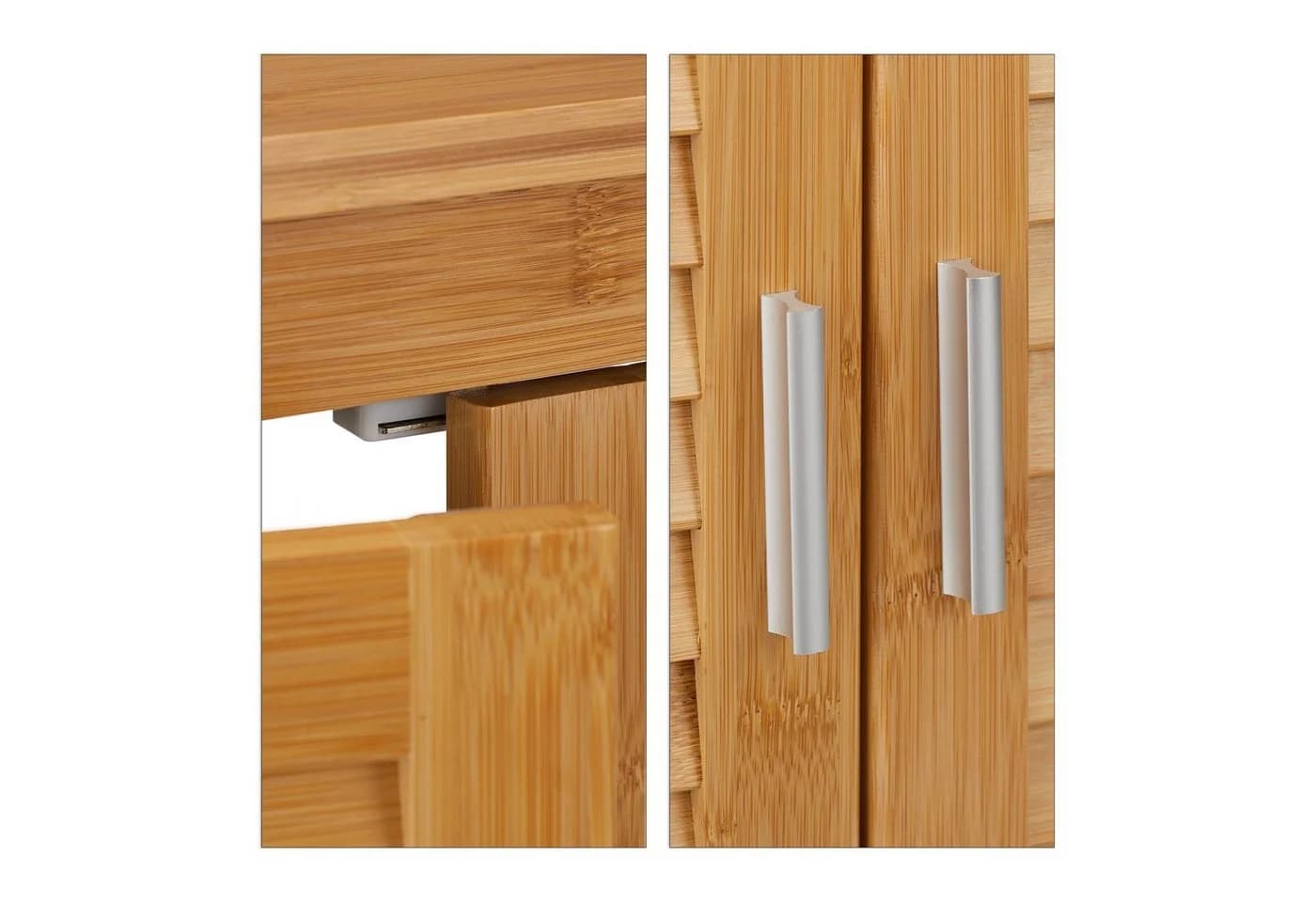 relaxdays Waschbeckenunterschrank LAMELL Bambus Natur - Bild 5