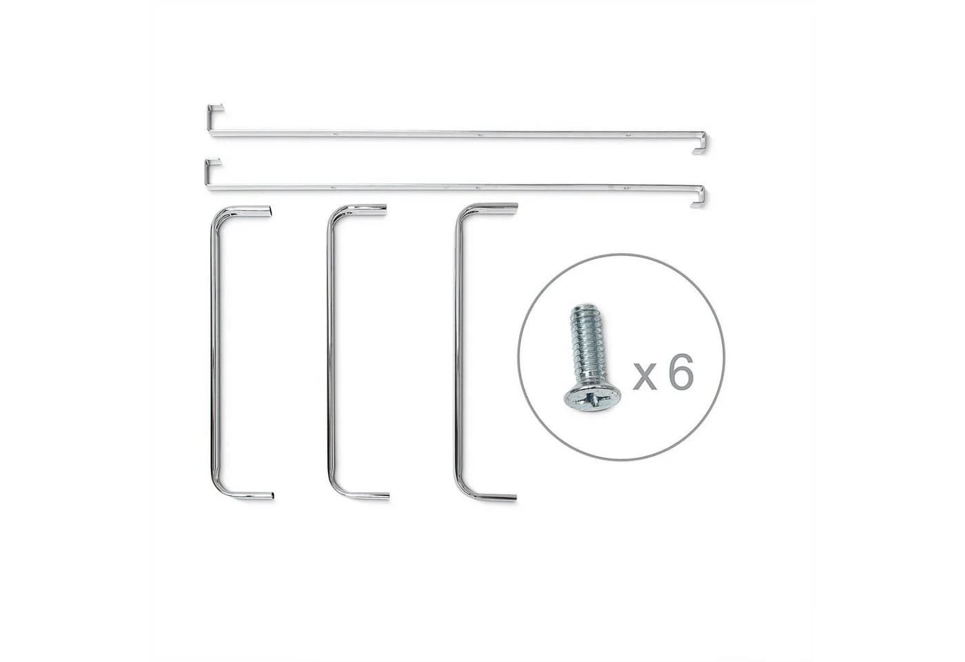 relaxdays Tür-Handtuchhalter Groß Silber 3 Stangen Bohrfrei - Bild 5