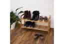 relaxdays Schuhregal Walnuss stapelbar Landhaus Bild 1