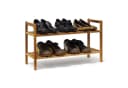 relaxdays Schuhregal Walnuss stapelbar Landhaus Bild 2
