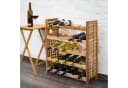 relaxdays Weinregal Walnuss für 25 Flasche Rustikales Holzregal Bild 1