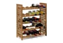 relaxdays Weinregal Walnuss für 25 Flasche Rustikales Holzregal Bild 2