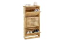 relaxdays Schuhkipper hoch Walnuss - Kipp-Schuhregal aus Holz Bild 2