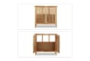 relaxdays Waschbeckenunterschrank Walnuss Massivholz mit Gitteroptik Bild 4