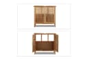 relaxdays Waschbeckenunterschrank Walnuss Massivholz mit Gitteroptik Bild 5